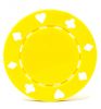 Poker Chips: Card Suits, 11.5 Gram / Heavy Weight, Yellow